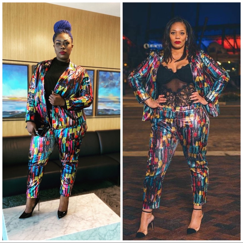 COPY - Plus Size Ultra Luxe Sequin Suit Set    Size 18/20